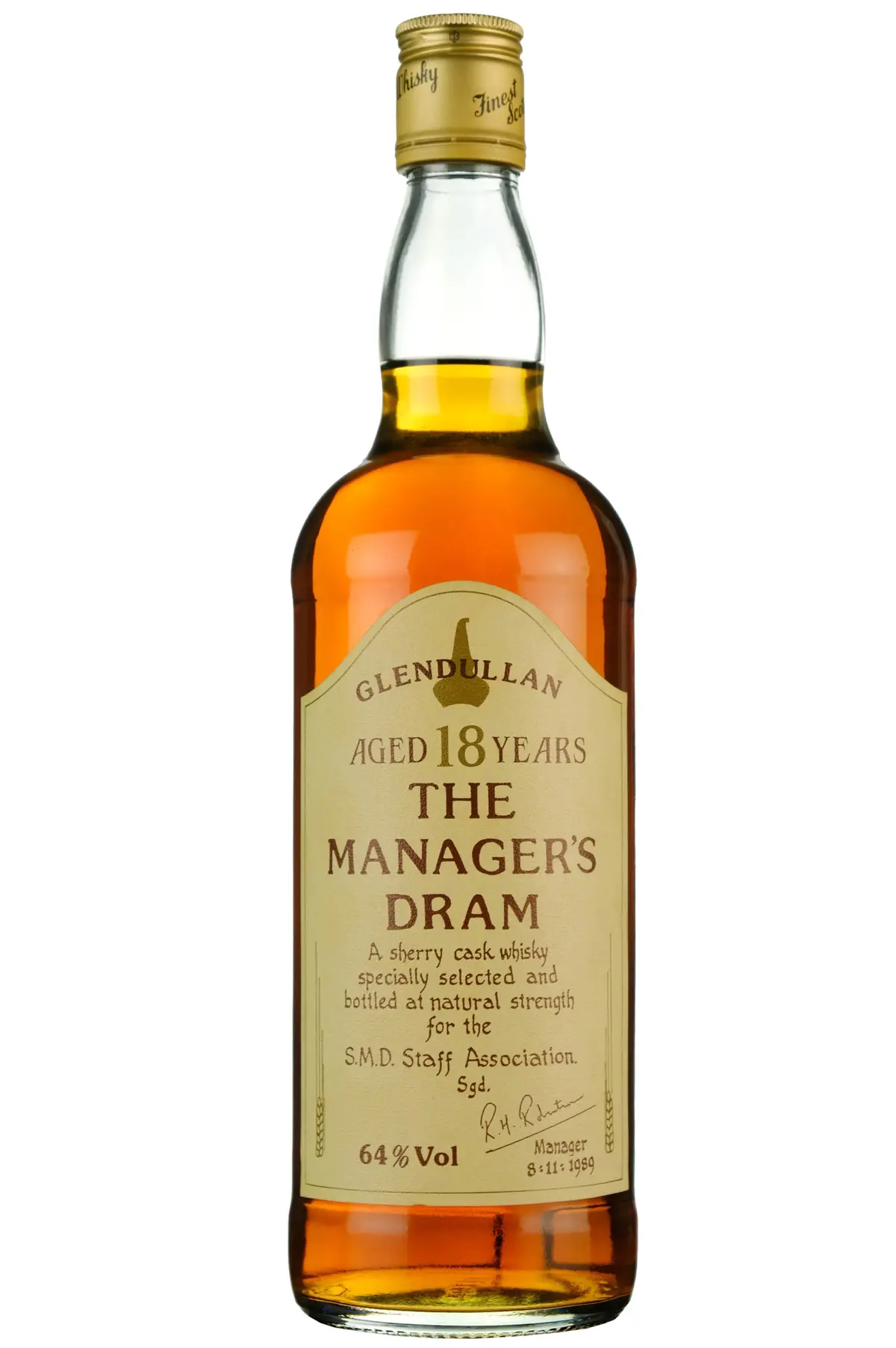 Glendullan 18 Year Old The Manager's Dram 1989 Release 1