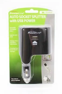 Acc Auto Socket Splitter W/Usb Power (55-151) 1