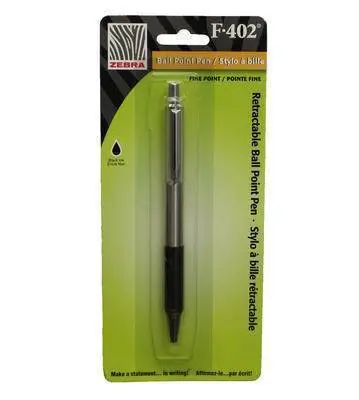 Zebra F-402 Fine Ball Point Pen Black (12) 1