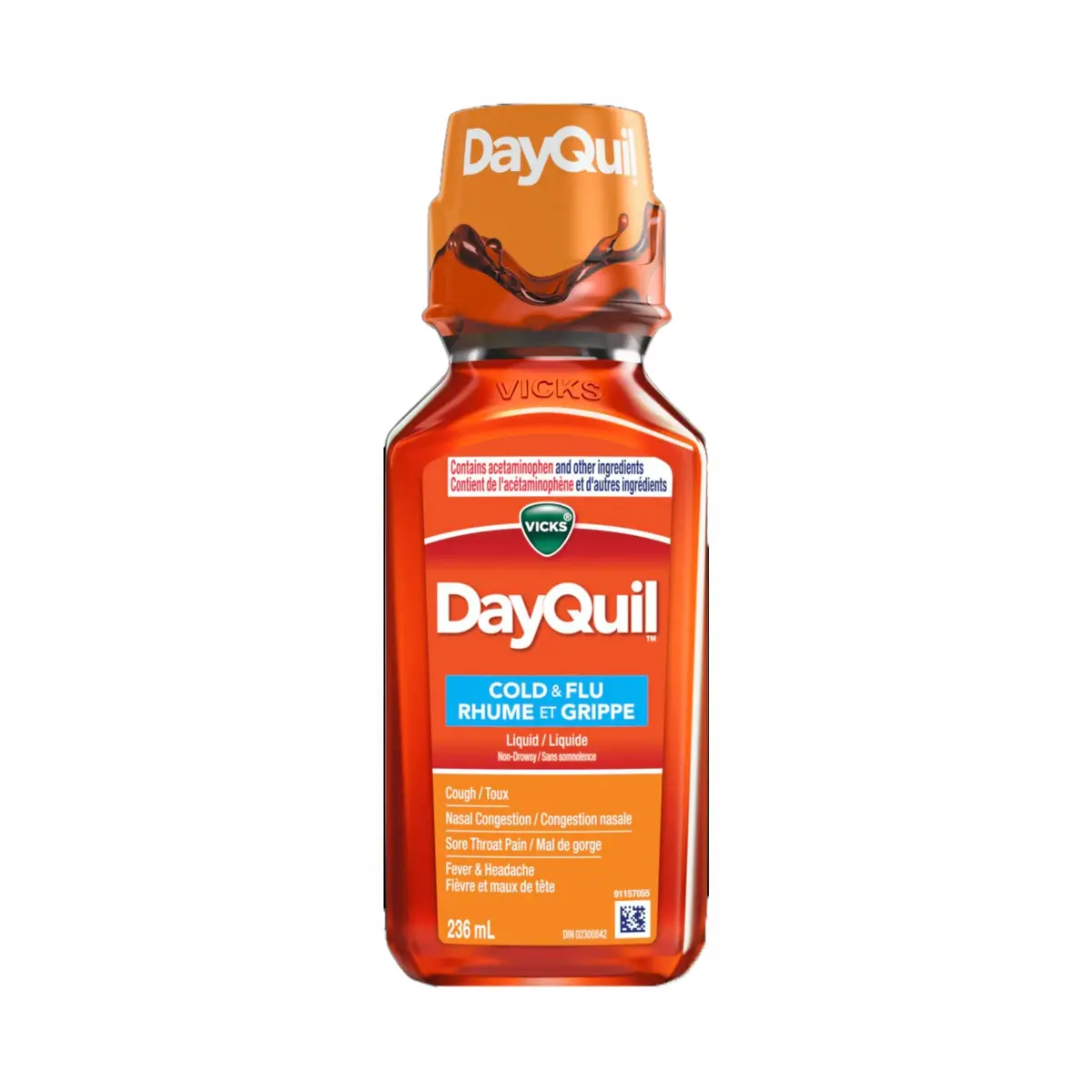 Hyg Vicks Dayquil Cold & Flu Non-Drowsy Liq 236Ml - New 1