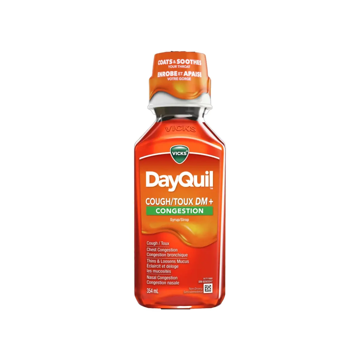 Hyg Vicks Dayquil Cough Dm+ Congestion Non-Drowsy Syrup 354Ml  - New 1