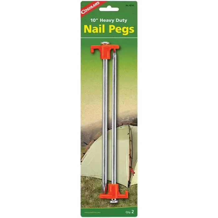 Coghlans Nail Pegs 10" Heavy Duty 2Pcs. (12) 1