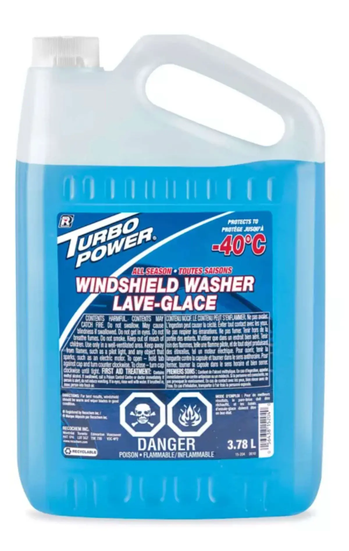 Reco Winter Washer Fluid -40C 3.78 Ltr (4/Cs) (52Cs/Skid) (15-204) 1