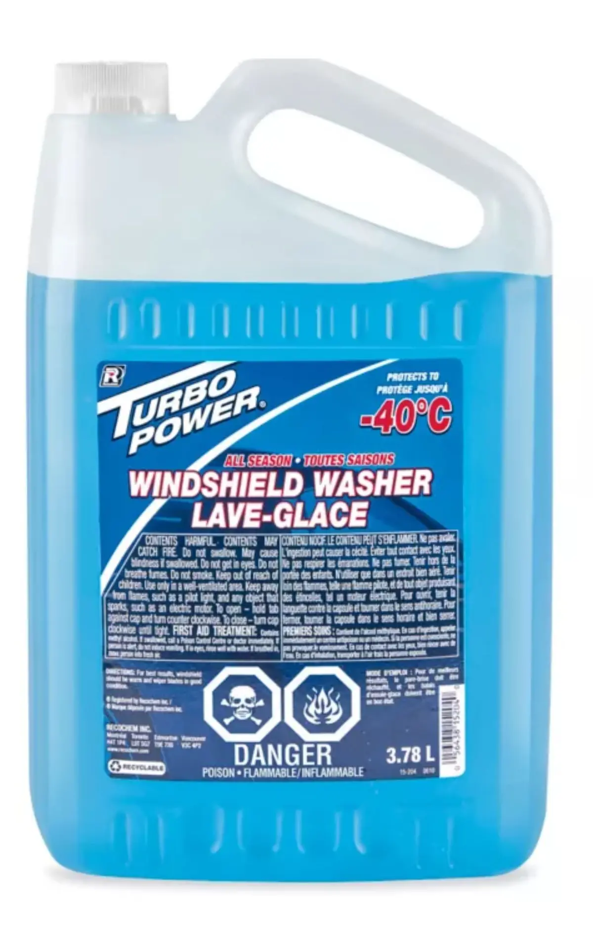 Reco Winter Washer Fluid -40C 3.78 Ltr (4/Cs) (52Cs/Skid) (15-204) 1