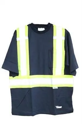 Safety T-Shirt Navy Lined Med (6000N) 1