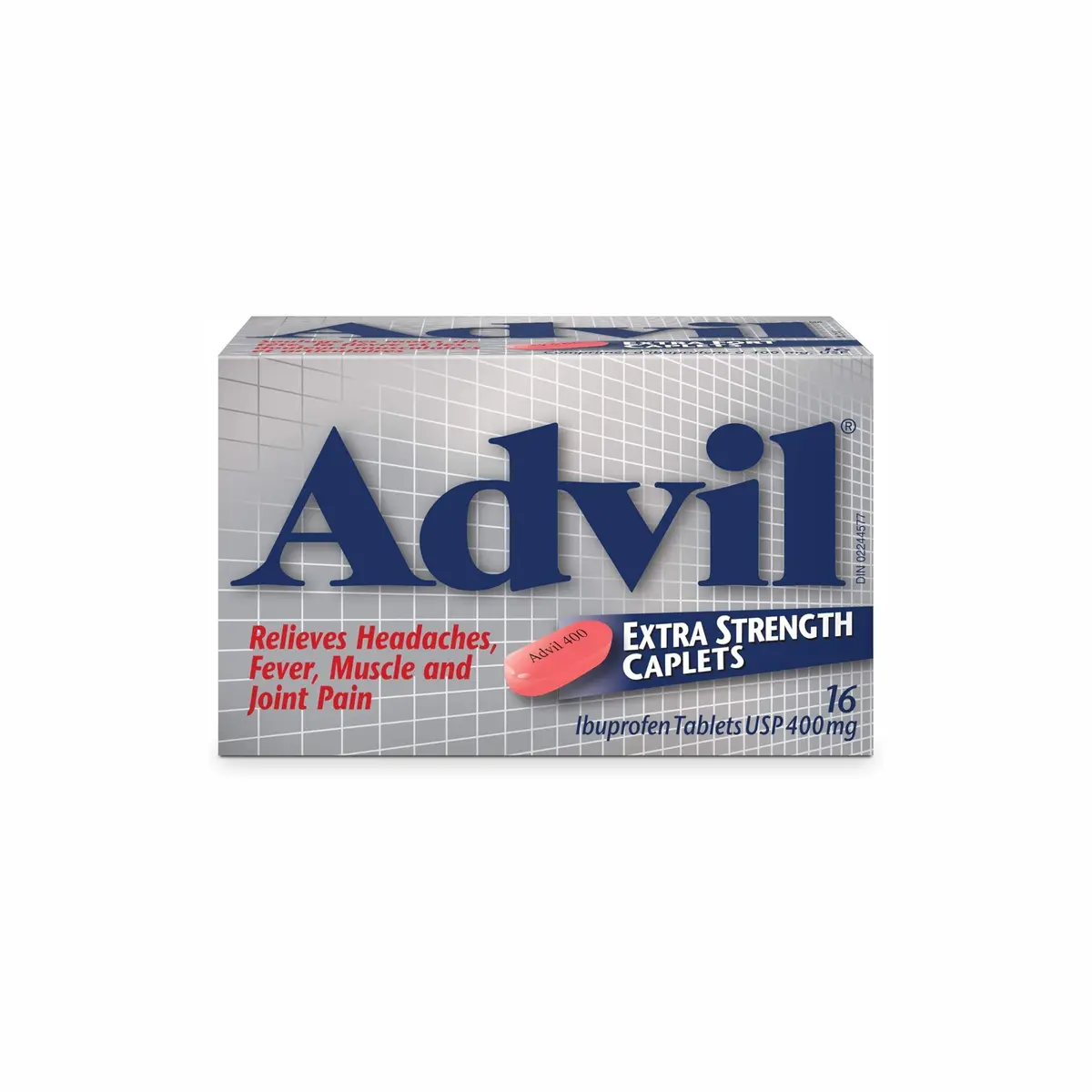 Hyg Advil Extra Strenght Caplets Ibuprofen Tablets Usp 400Mg 16Ct -New 1