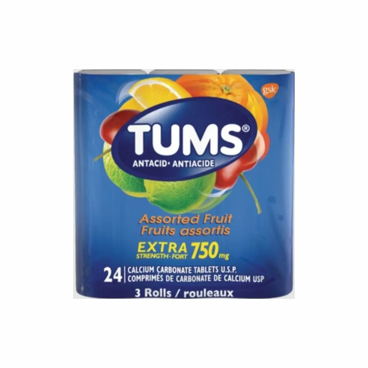 Hyg Tums X-Strength 750Mg Antacid Asst Tablets Usp 100Ct (24) 1