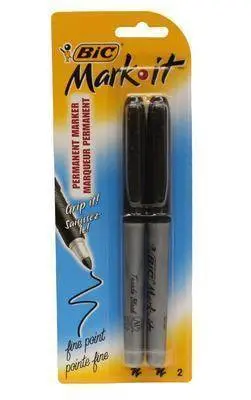 Sty Bic Mark It Permanent Marker Fine Point 2 Pk (6) 1
