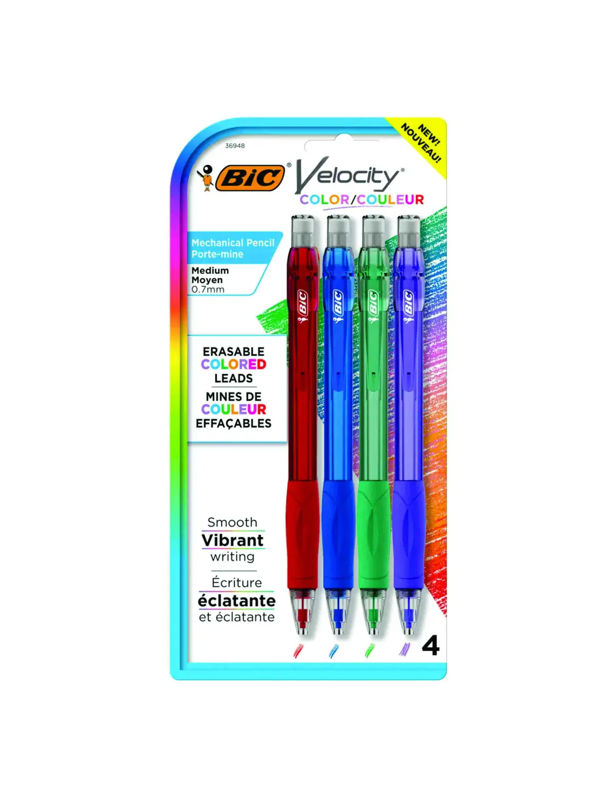 Sty Bic Velocity Mechanical Color Pencil  0.7Mm (6) 1