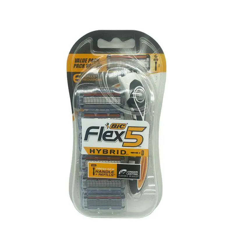 Hyg Bic Flex 5 Hybrid Razors W/6Pk 1