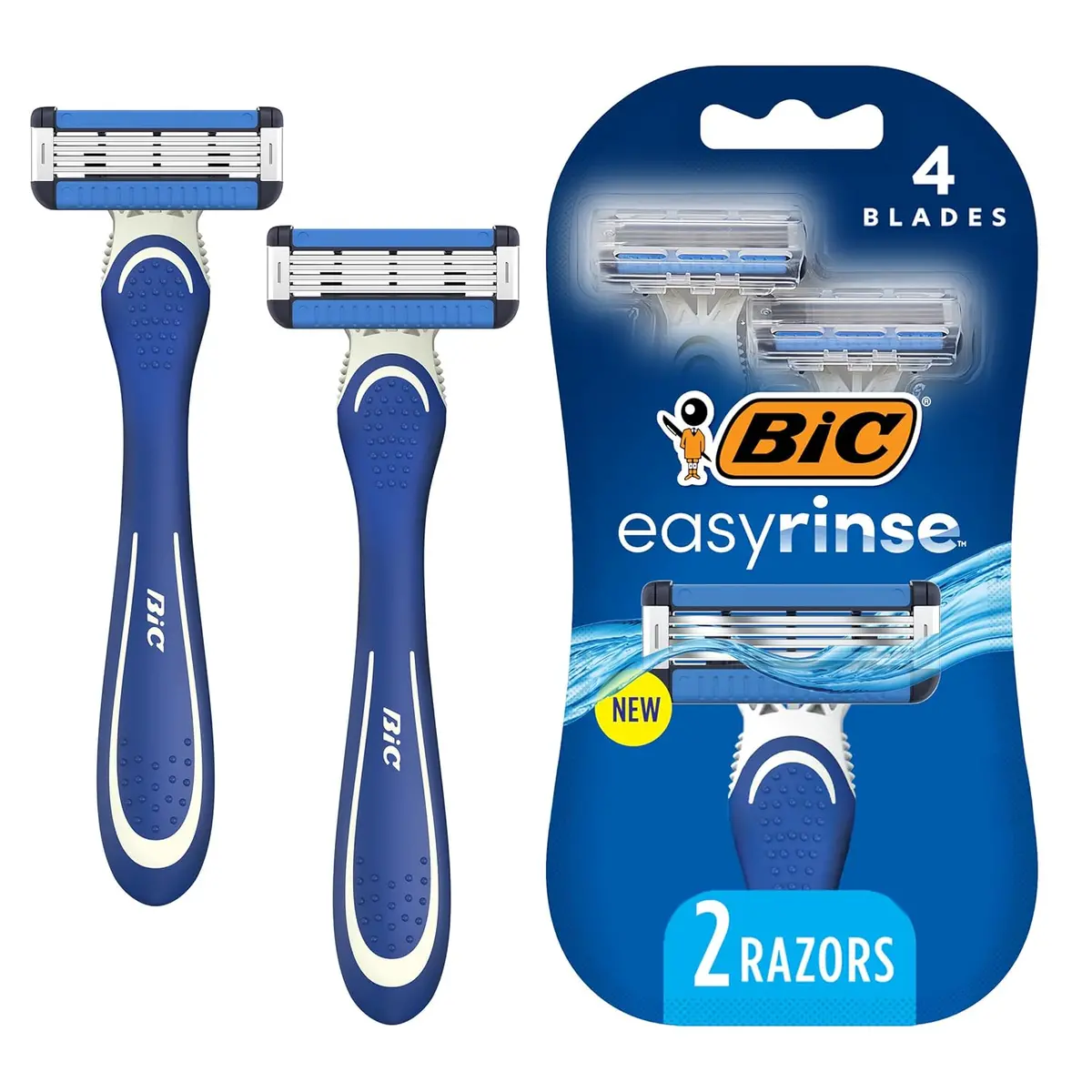 Hyg Bic Razor 2Pk Razors 4 Blades Men's  Each Easy Rinse - New 1