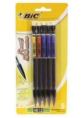 Sty Bic Mechanical Pencil Medium 5 Pack 1