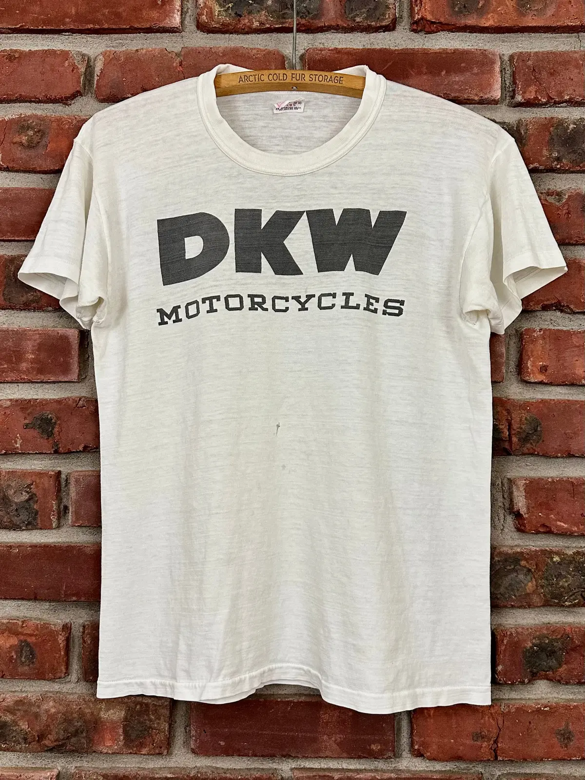 Vintage 50S 1950S Dkw Motorcycles Dealer Biker T-Shirt Dons Cycle Shop Minneapolis Minnesota White Hanes Reinforced Neck Label Mens Medium M 2