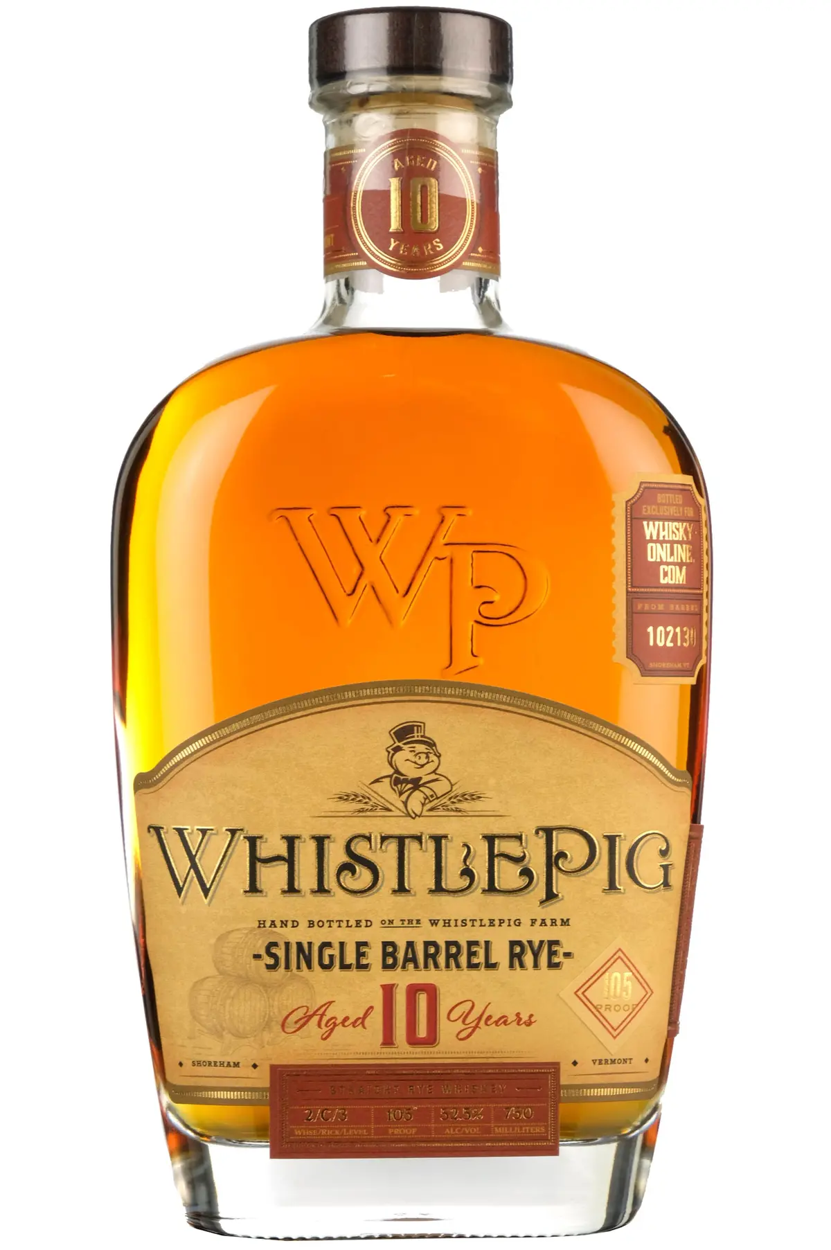 Whistlepig Rye Whiskey 10 Year Old | Barrel Pick 102130 | Whisky-Online Exclusive 1