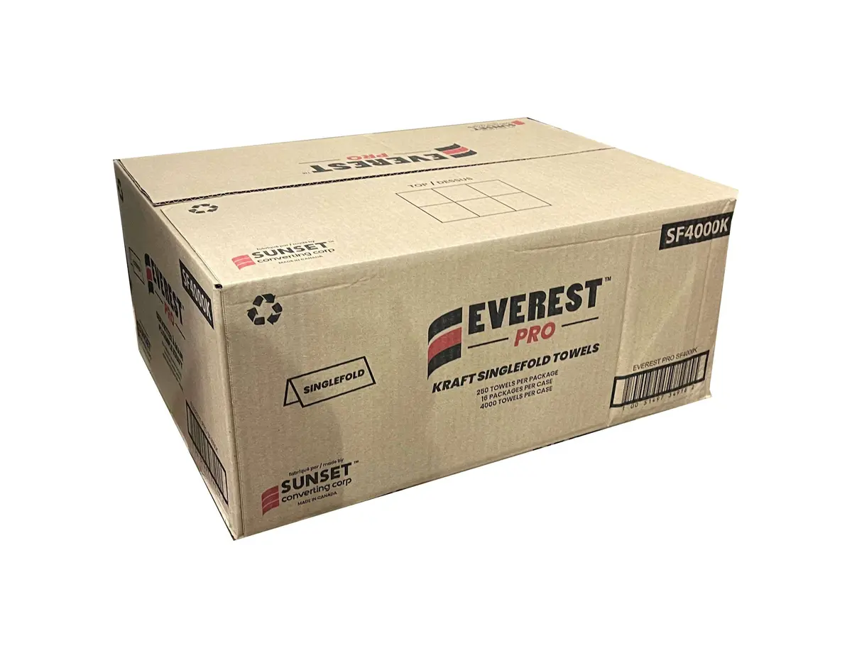 Ppr-Sf4000w Everest Pro Kraft Singlefold Wht 250/Pc 16Pc/Cs 4000/Cs 1