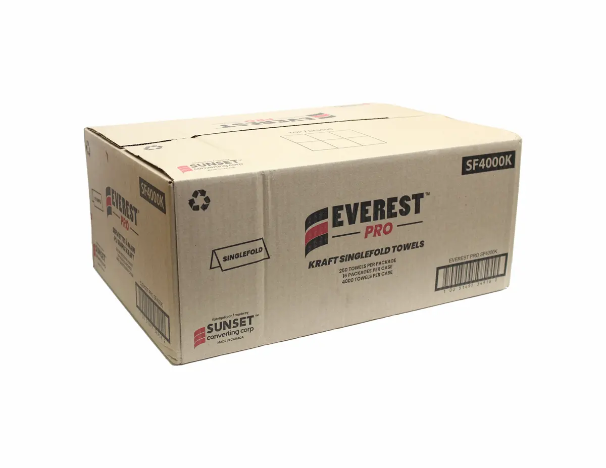Ppr-Sf4000k Everest Pro Kraft Singlefold Brn 250/Pk 16Pk/Cs 4000/Cs (60/Sk) 1