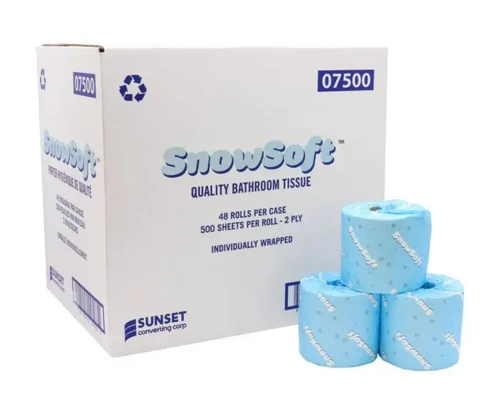 Ppr-07500 Snow Soft T/P 2Ply 500Sht/Rl(48/Cs) (48/Sk) 1