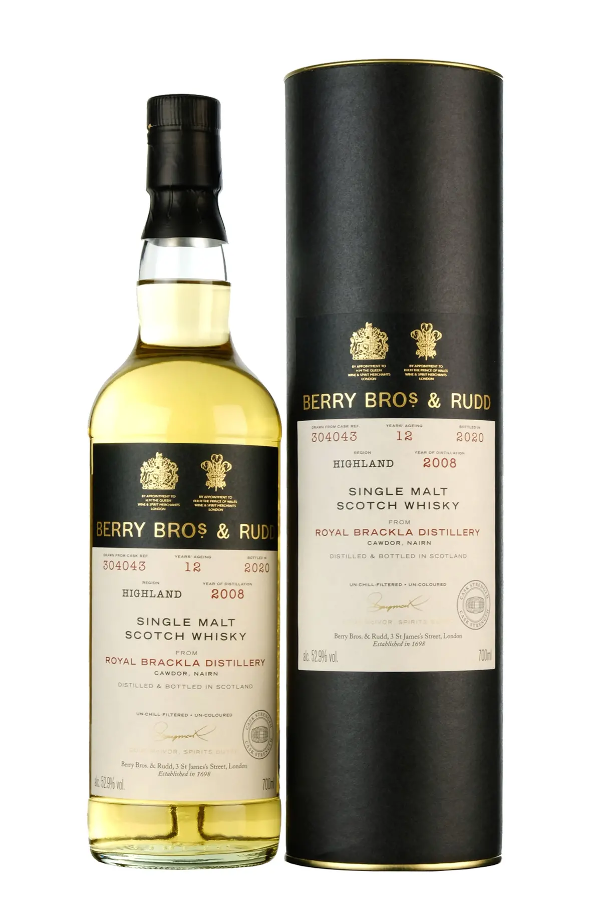 Royal Brackla 2008-2020 | 12 Year Old Berry Bros Single Cask 304043 1