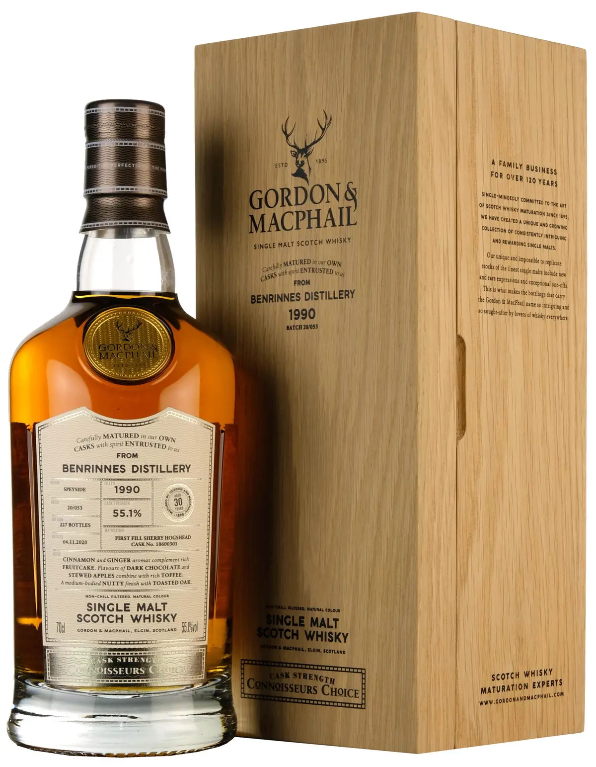 Benrinnes 1990-2020 | 30 Year Old Gordon & Macphail Connoisseurs Choice Single Cask 18600301 1