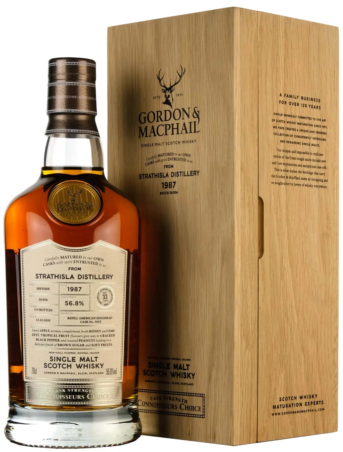Strathisla 1987-2020 | 33 Year Old Gordon & Macphail Connoisseurs Choice Single Cask 3053 1