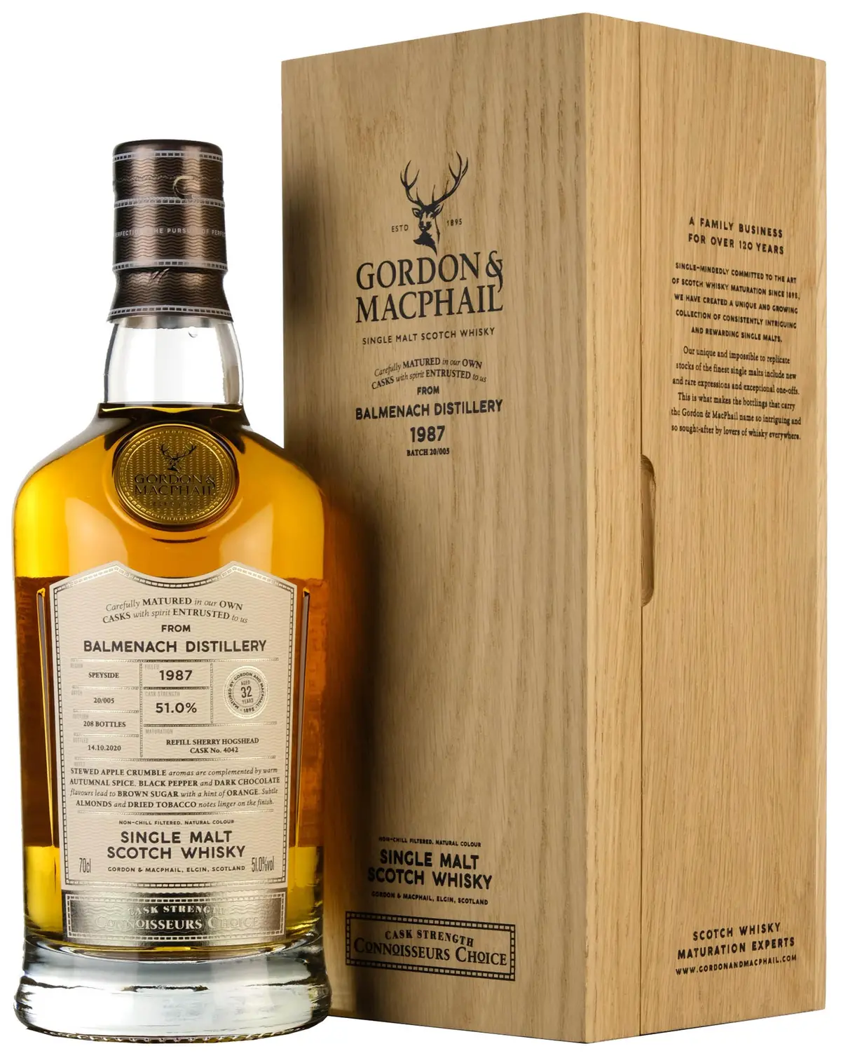 Balmenach 1987-2020 | 32 Year Old Gordon & Macphail Connoisseurs Choice Single Cask 4042 1