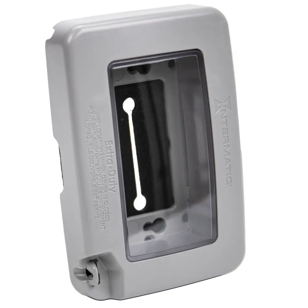 Intermatic Wp7000g - Low-Profile Extra-Duty Plastic In-Use Weatherproof Cover, Single-Gang, Vrt/Hrz, Gray 1