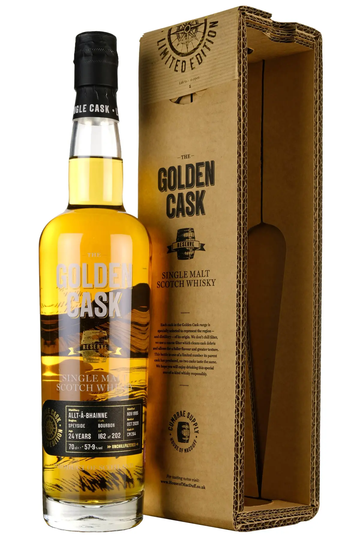 Allt-A-Bhainne 1995-2020 | 24 Year Old The Golden Cask Cm264 1