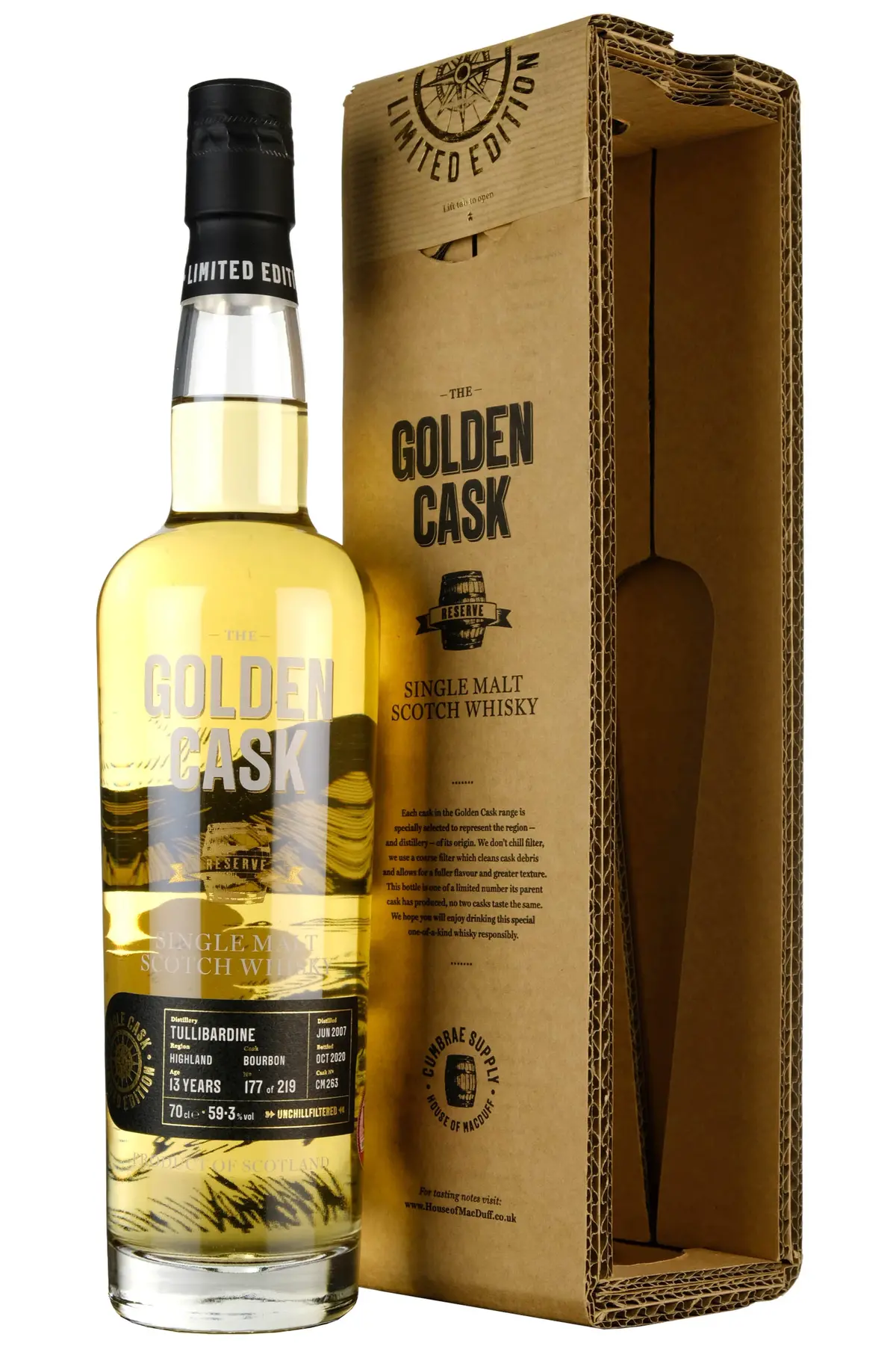 Tullibardine 2007-2020 | 13 Year Old The Golden Cask Cm263 1