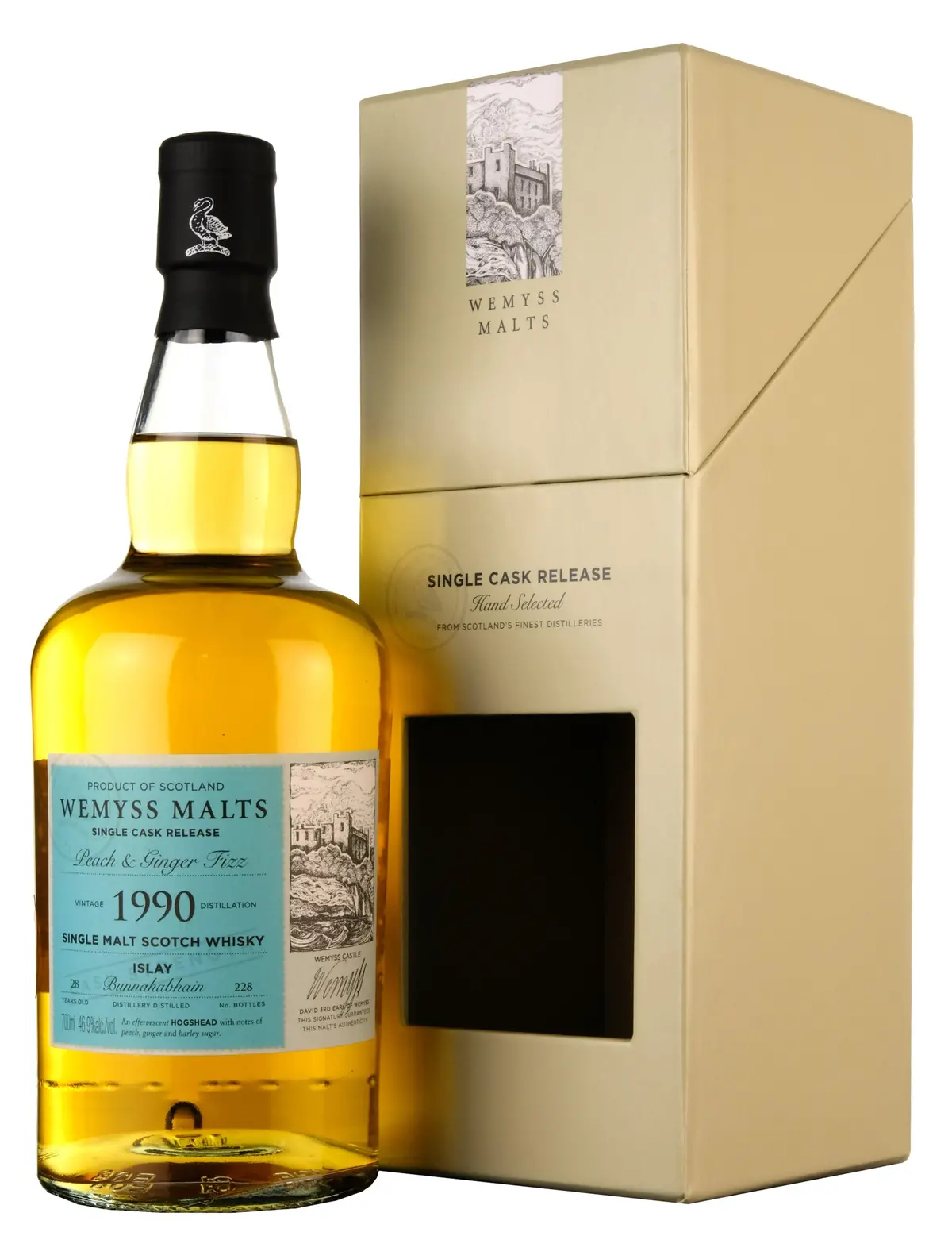 Bunnahabhain 1990-2018 Peach & Ginger Fizz | Wemyss Malts 1
