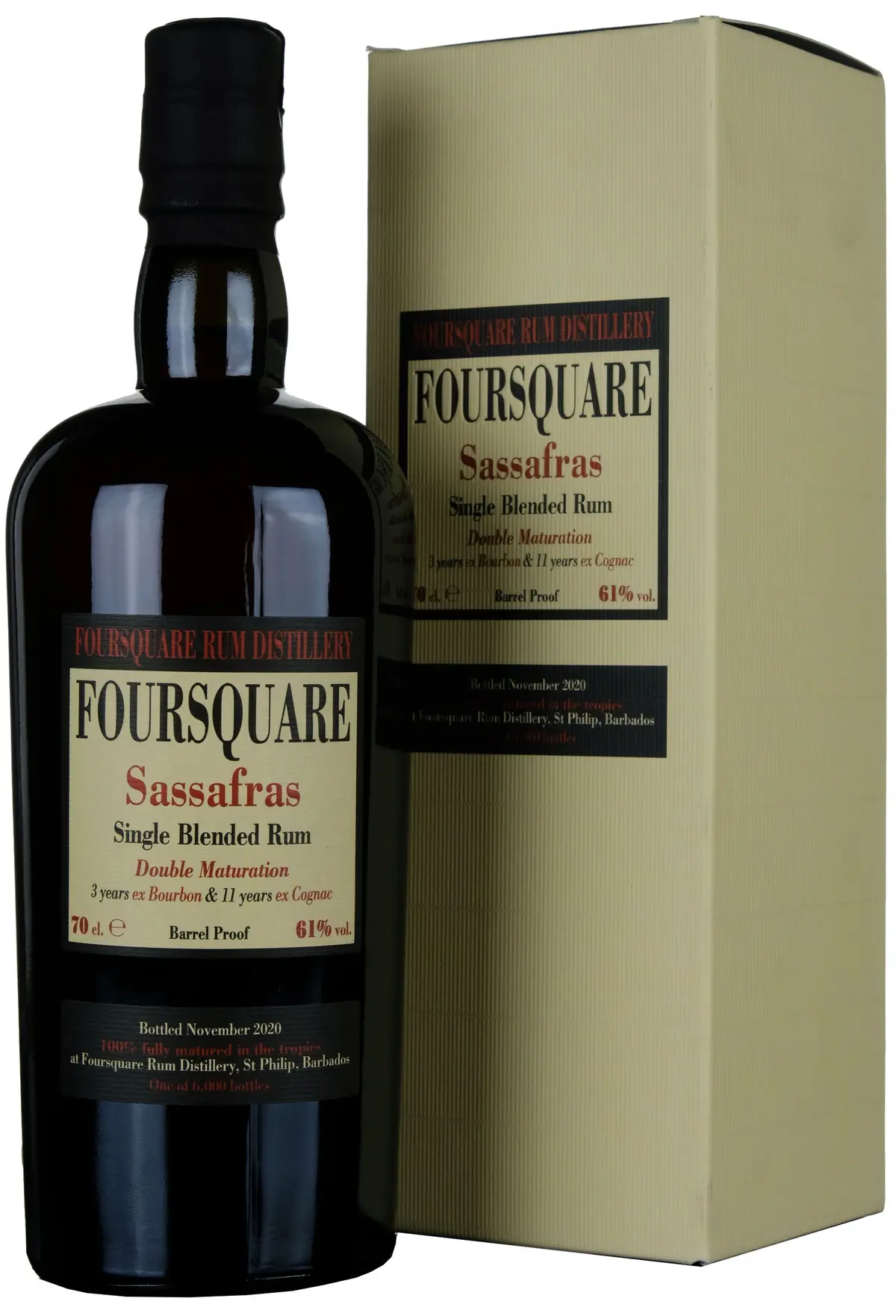 Foursquare 14 Year Old Barrel Proof Rum Sassafras Bottled 2020 1