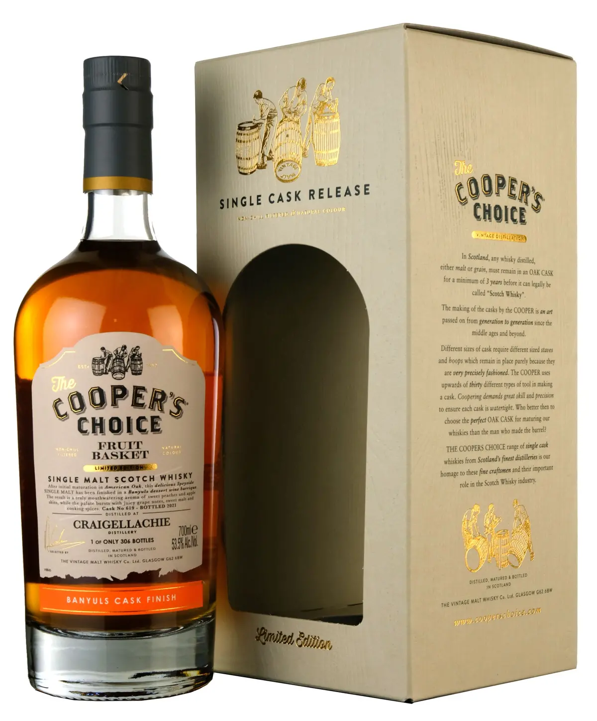 Craigellachie Cooper's Choice Fruit Basket Single Cask 619 1