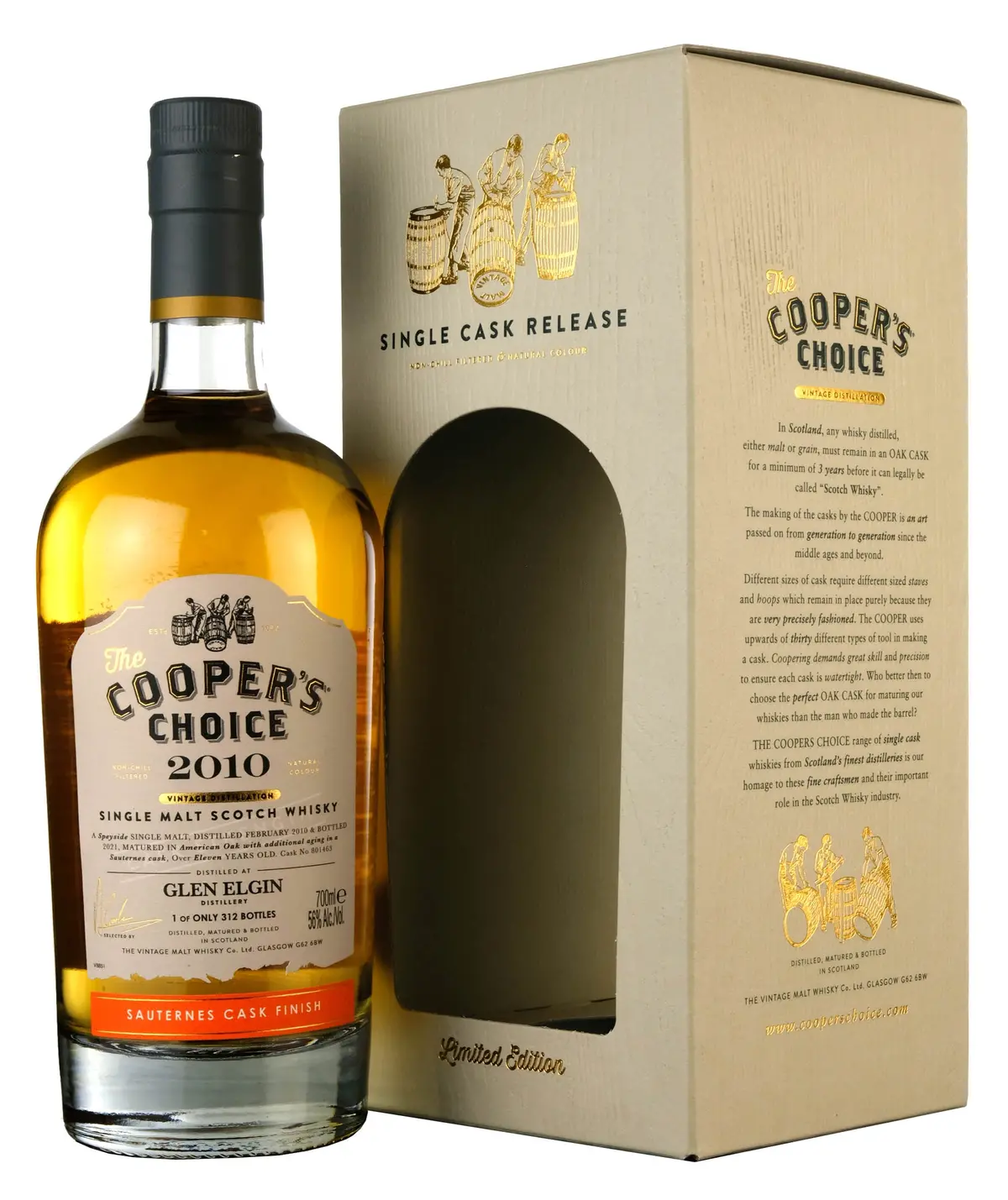 Glen Elgin 2010-2021 | 11 Year Old Cooper's Choice Single Cask 801463 1