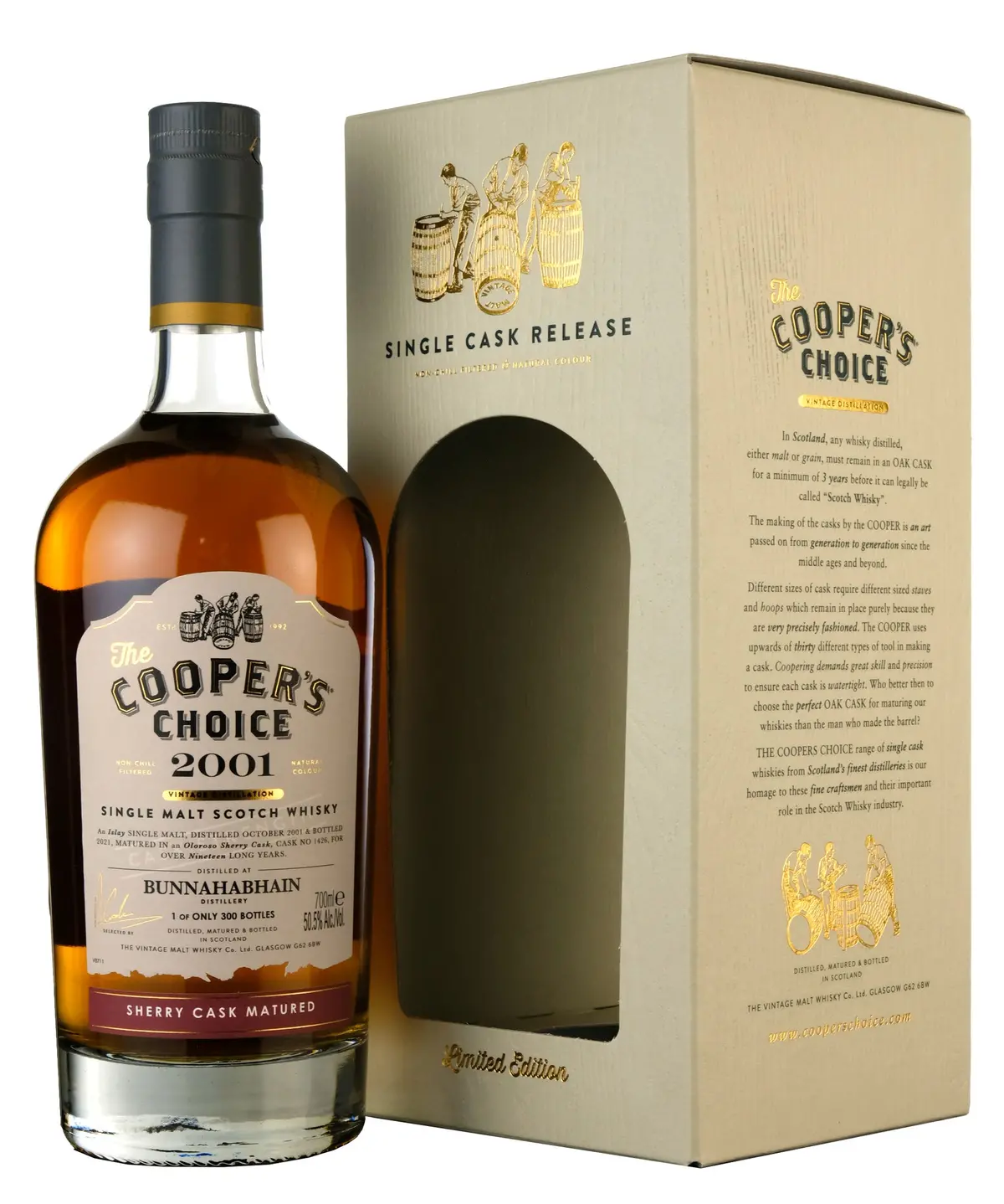 Bunnahabhain 2001-2021 | 19 Year Old Cooper's Choice Single Cask 1426 1