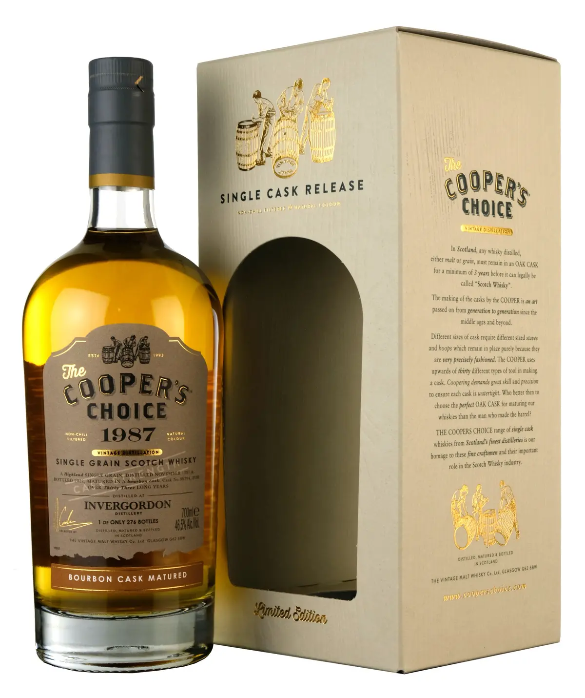 Invergordon 1987-2021 | 33 Year Old Cooper's Choice Single Cask 88794 1