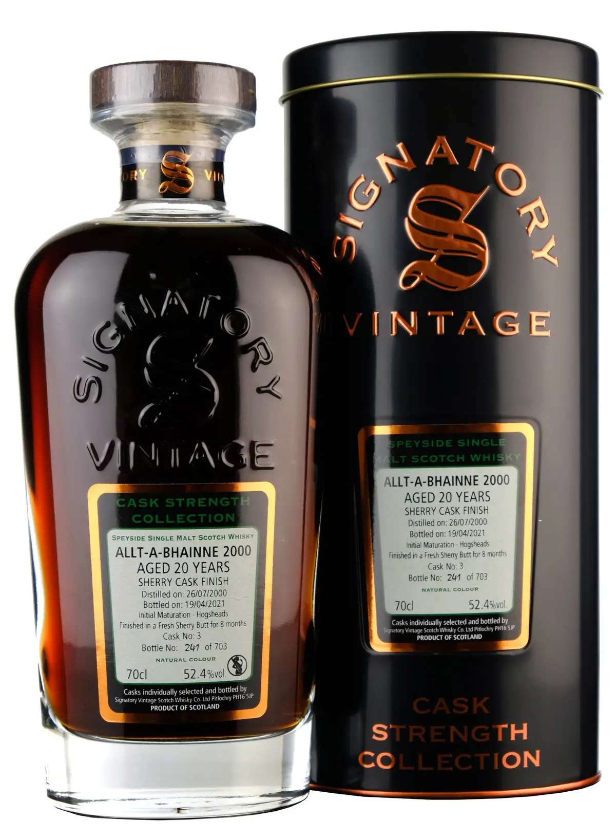 Allt-A-Bhainne 2000-2021 | 20 Year Old Signatory Vintage Cask Strength Collection Single Cask 3 1