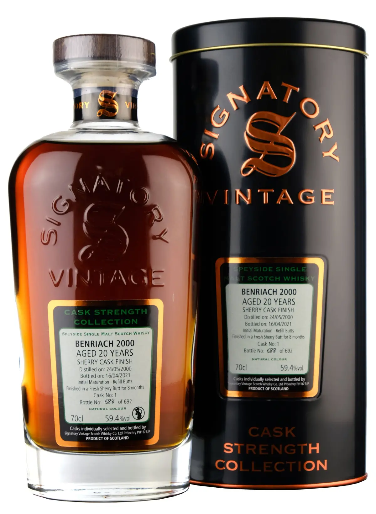Benriach 2000-2021 | 20 Year Old Signatory Vintage Cask 1 1