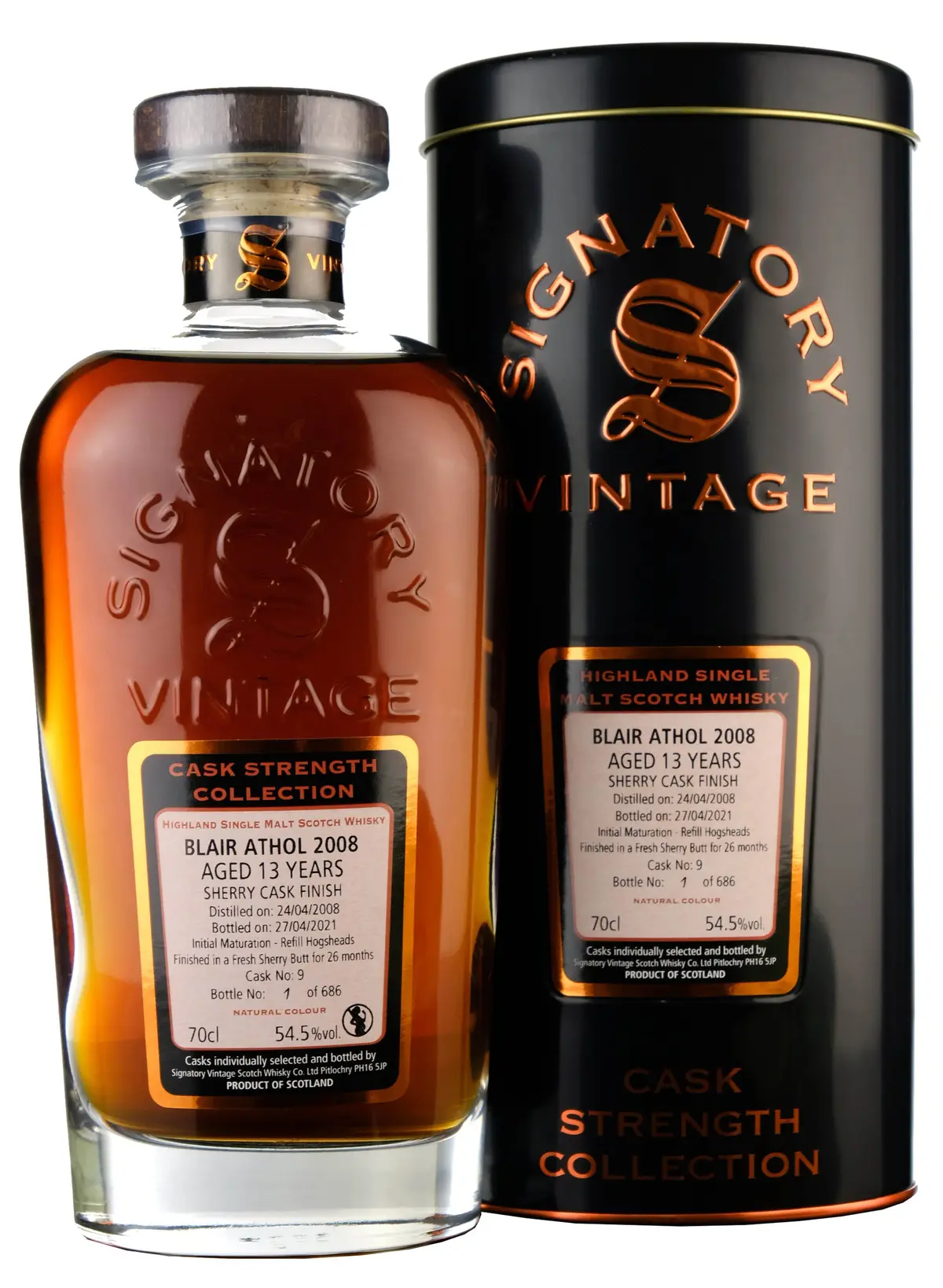 Blair Athol 2008-2021 | 13 Year Old Signatory Vintage Cask Strength Collection Single Cask 9 1