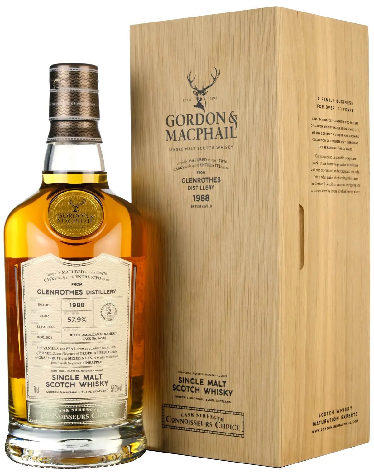Glenrothes 1988-2021 | 32 Year Old Gordon & Macphail Connoisseurs Choice Single 16546 1