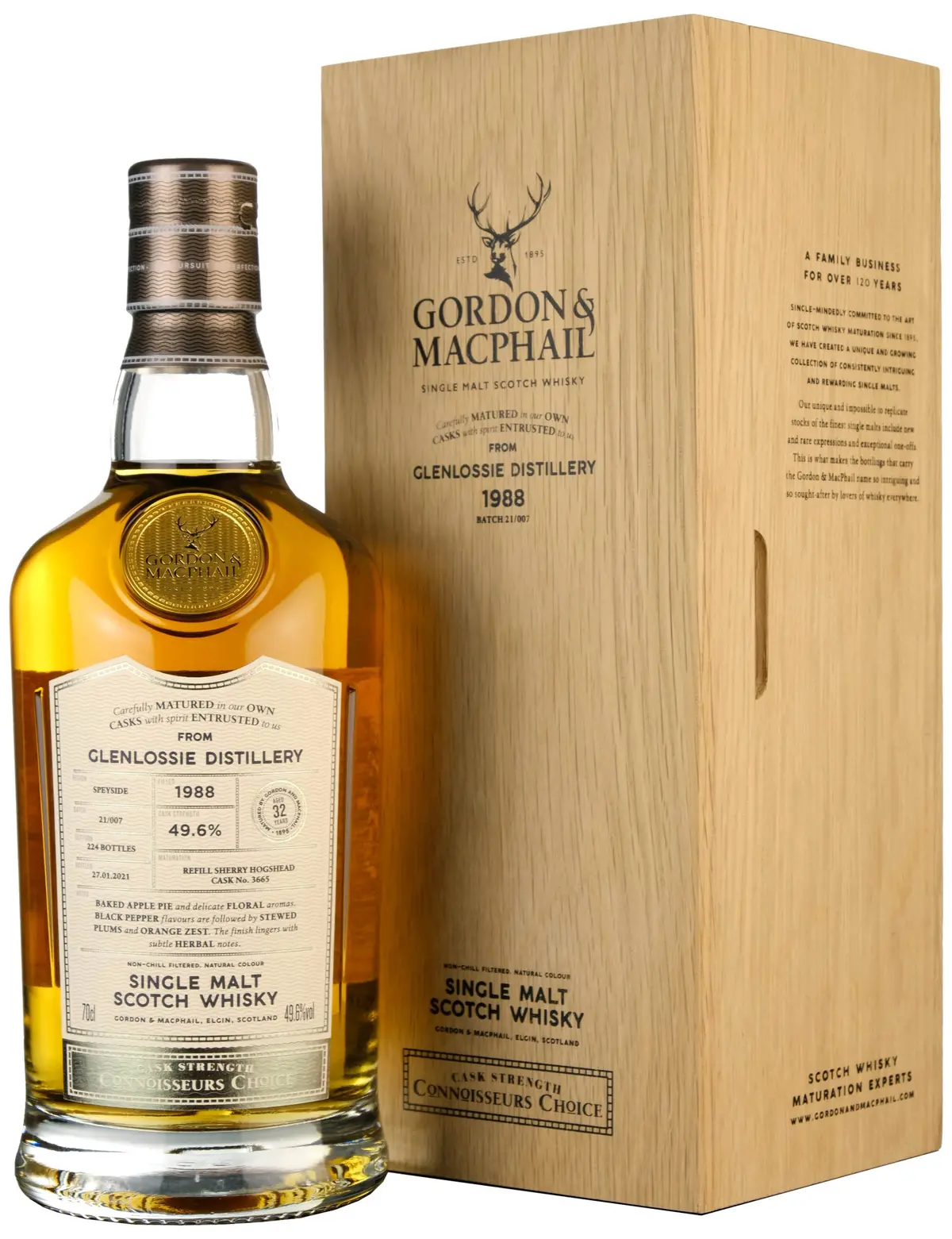 Glenlossie 1988-2021 | 32 Year Old Gordon & Macphail Connoisseurs Choice Single Cask 3665 1