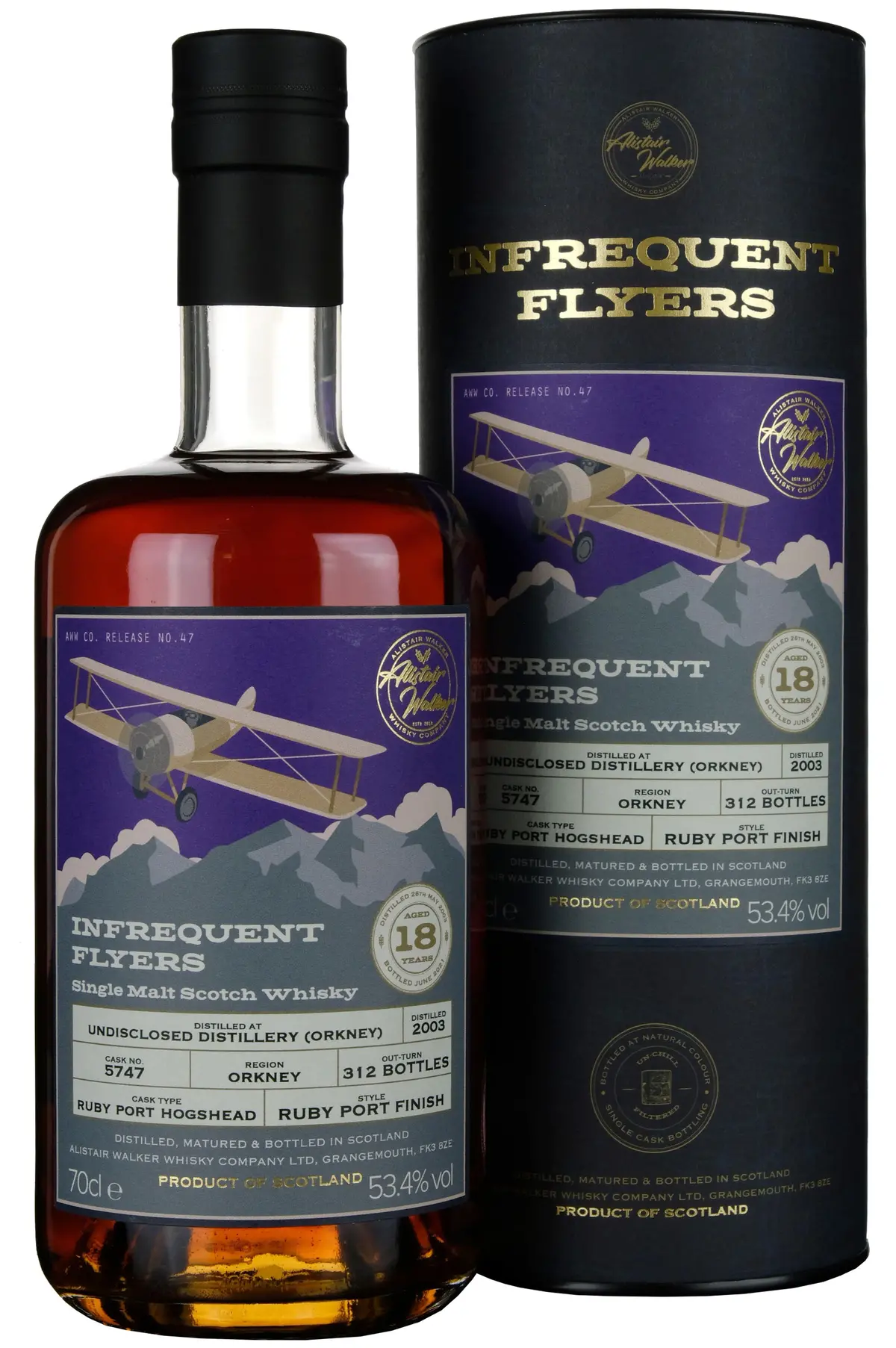 Undisclosed Orkney 2003-2021 | 18 Year Old Infrequent Flyers Single Cask 5747 1