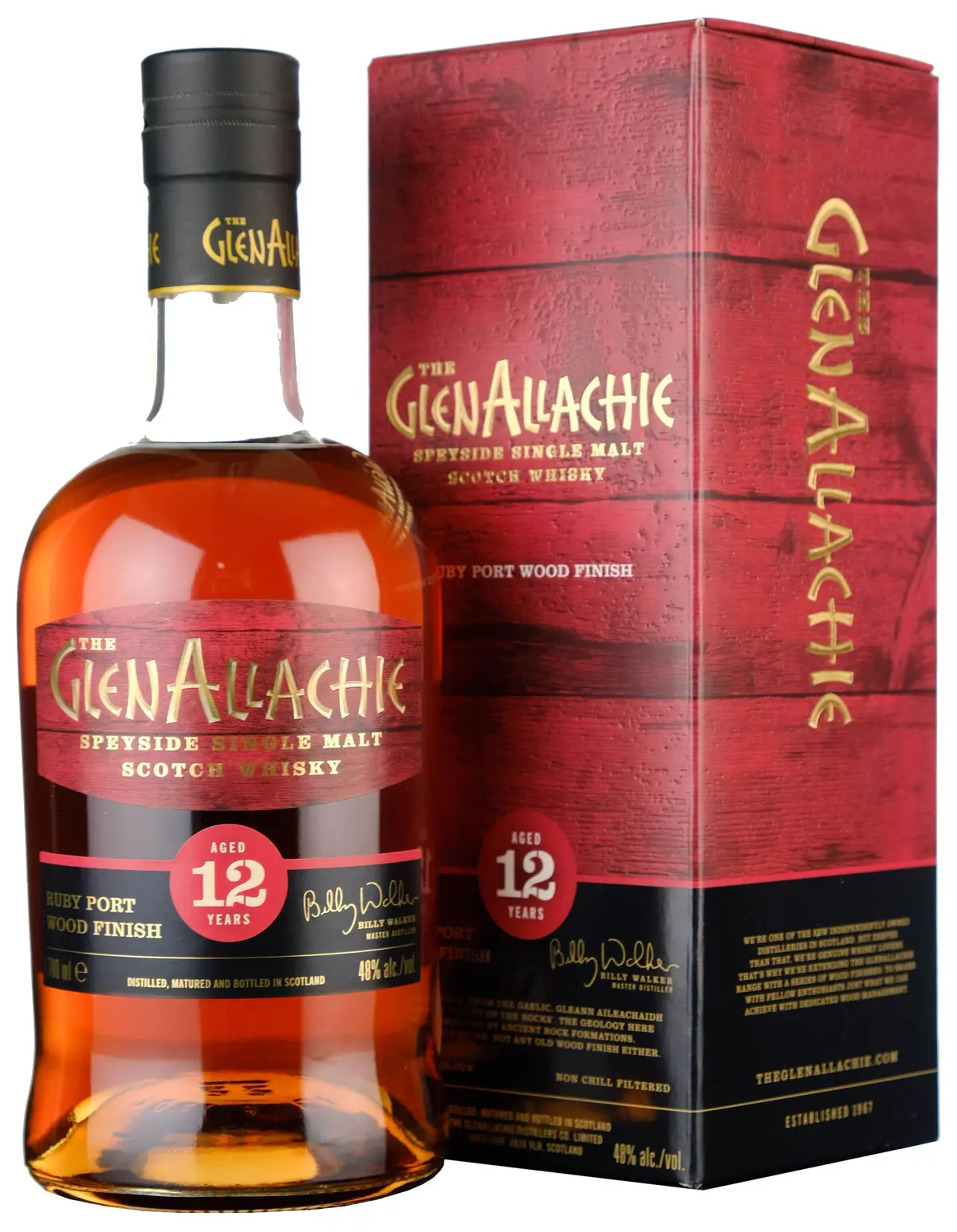 Glenallachie 12 Year Old Ruby Port Wood Finish 1