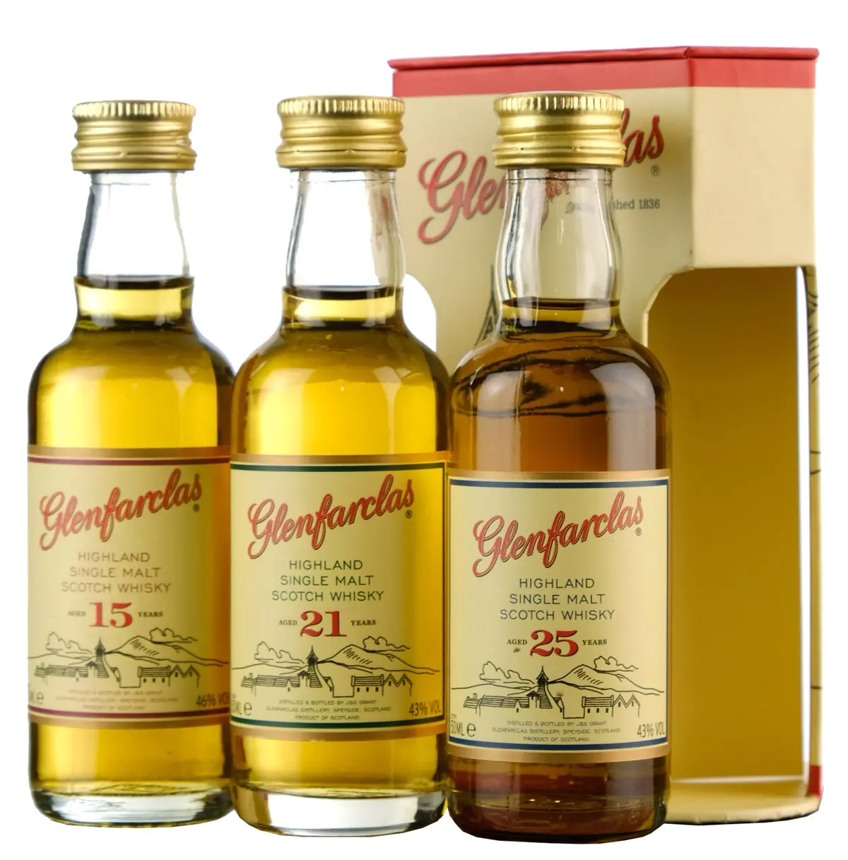 Glenfarclas 5Cl Tri-Pack | 15 Year Old, 21 Year Old, 25 Year Old 1