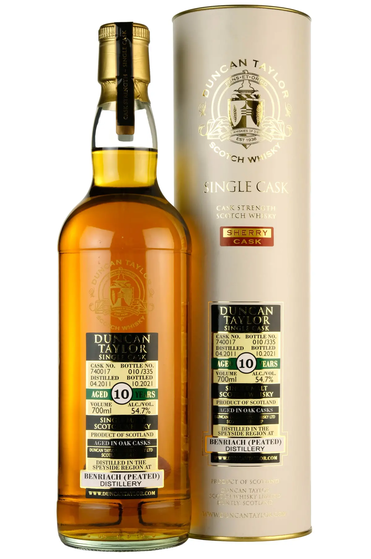 Benriach (Peated) 2011-2021 | 10 Year Old Duncan Taylor Cask 740017 1
