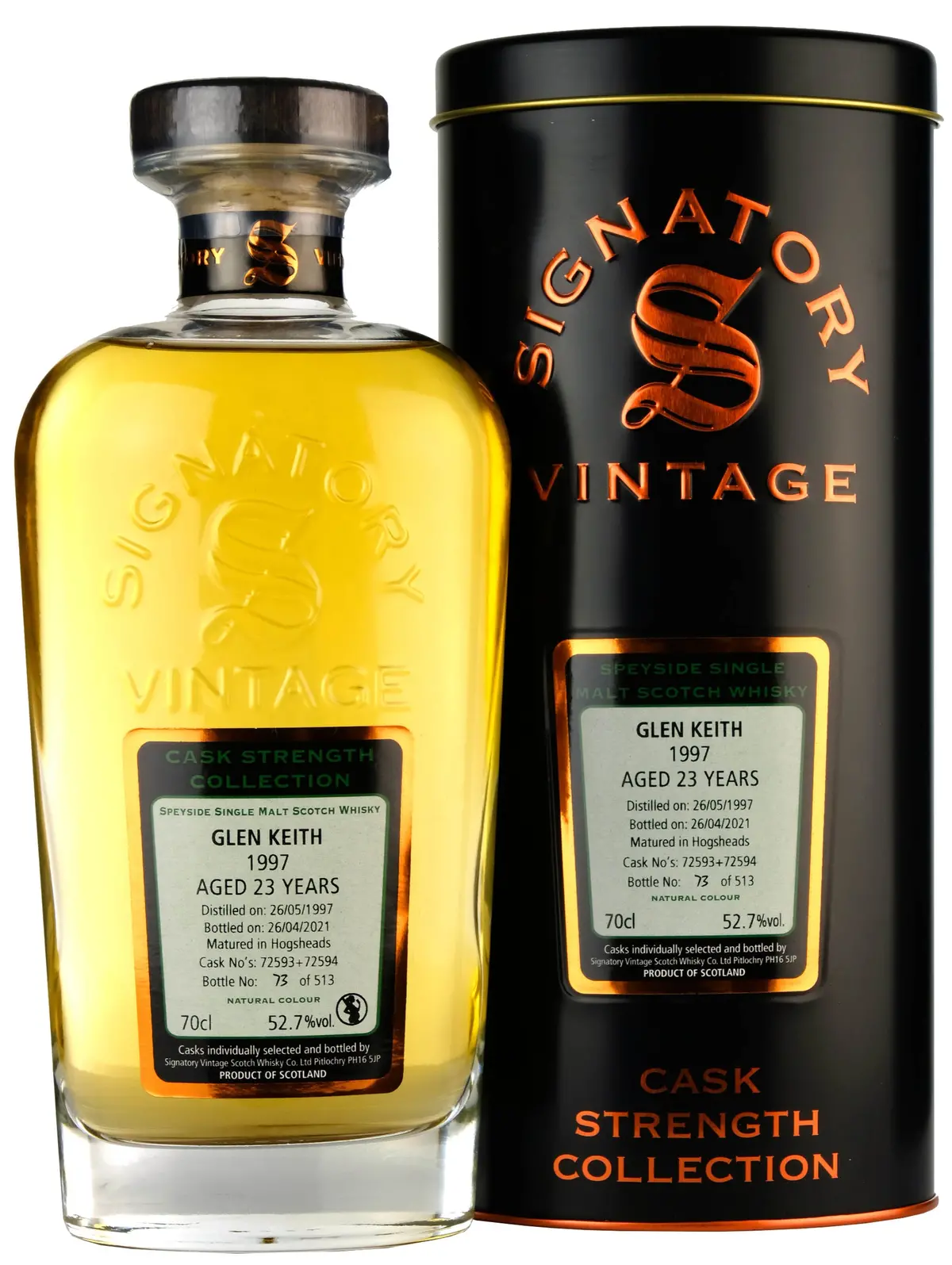 Glen Keith 1997-2021 | 23 Year Old Signatory Vintage Casks 72593 + 72594 1