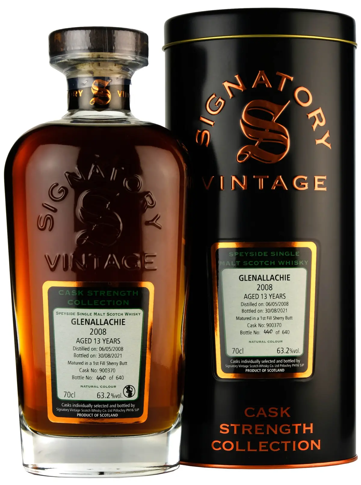 Glenallachie 2008-2021 | 13 Year Old Signatory Vintage Cask Strength Collection Single Cask 900370 1