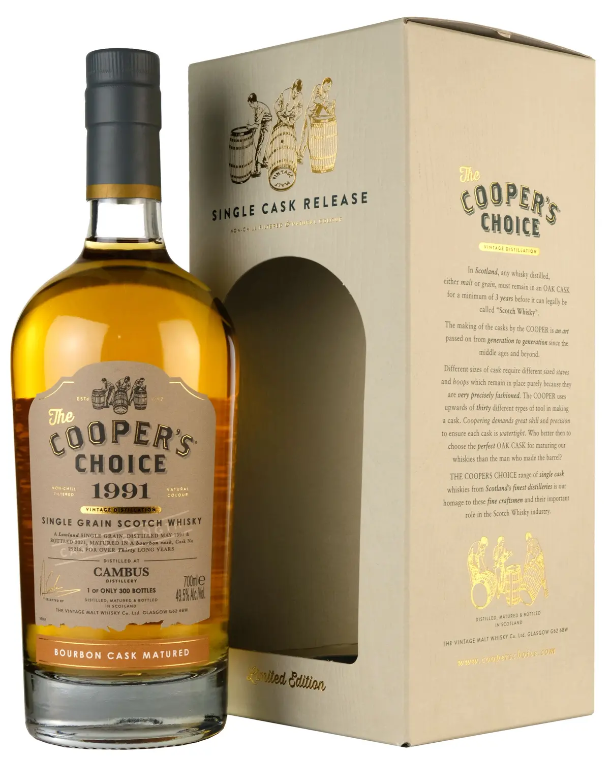 Cambus 1991-2021 | 30 Year Old Cooper's Choice Single Cask 29218 1