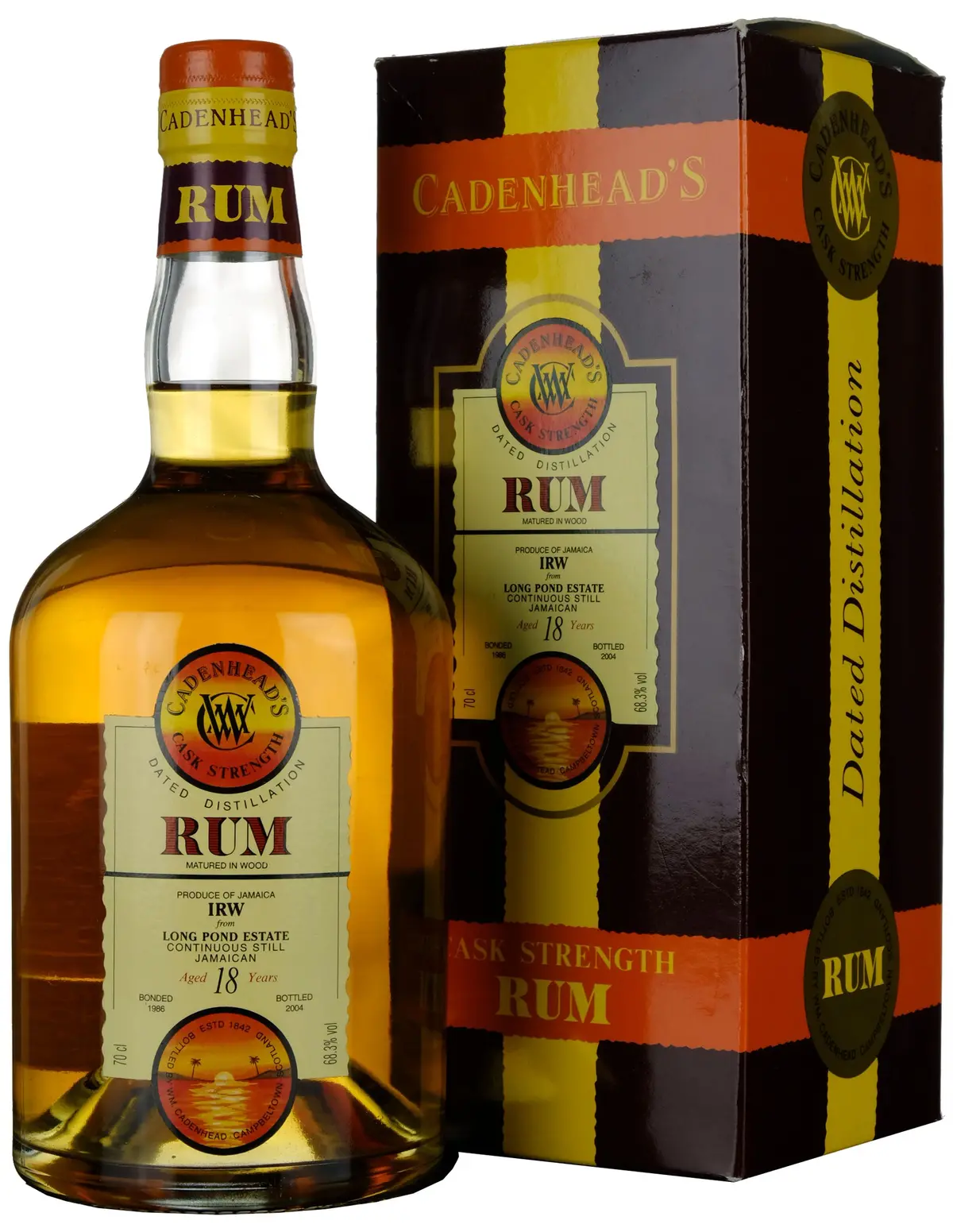 Long Pond Irw 1986-2004 | 18 Year Old Cadenhead's Single Cask Jamaican Rum 1