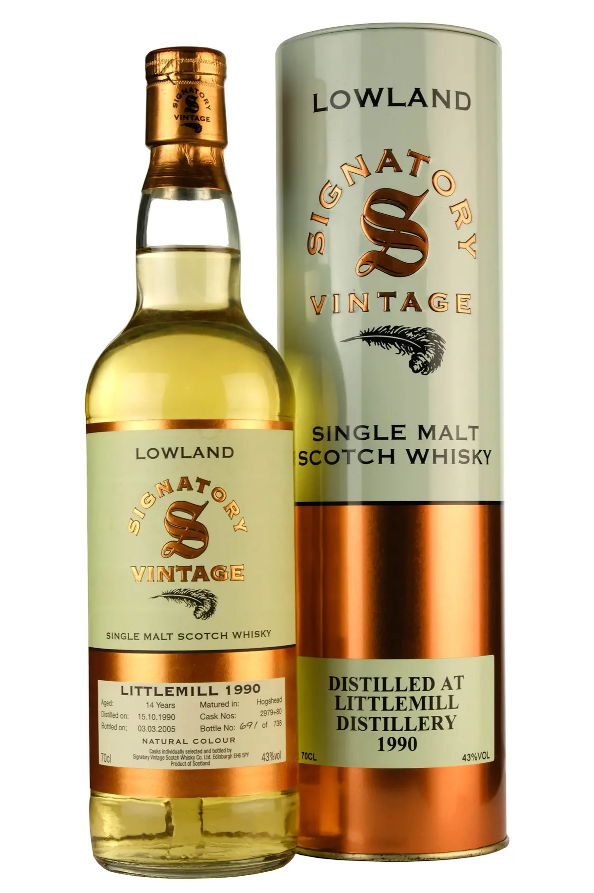 Littlemill 1990-2005 | 14 Year Old  Signatory Vintage Cask 2970 + 2980 1