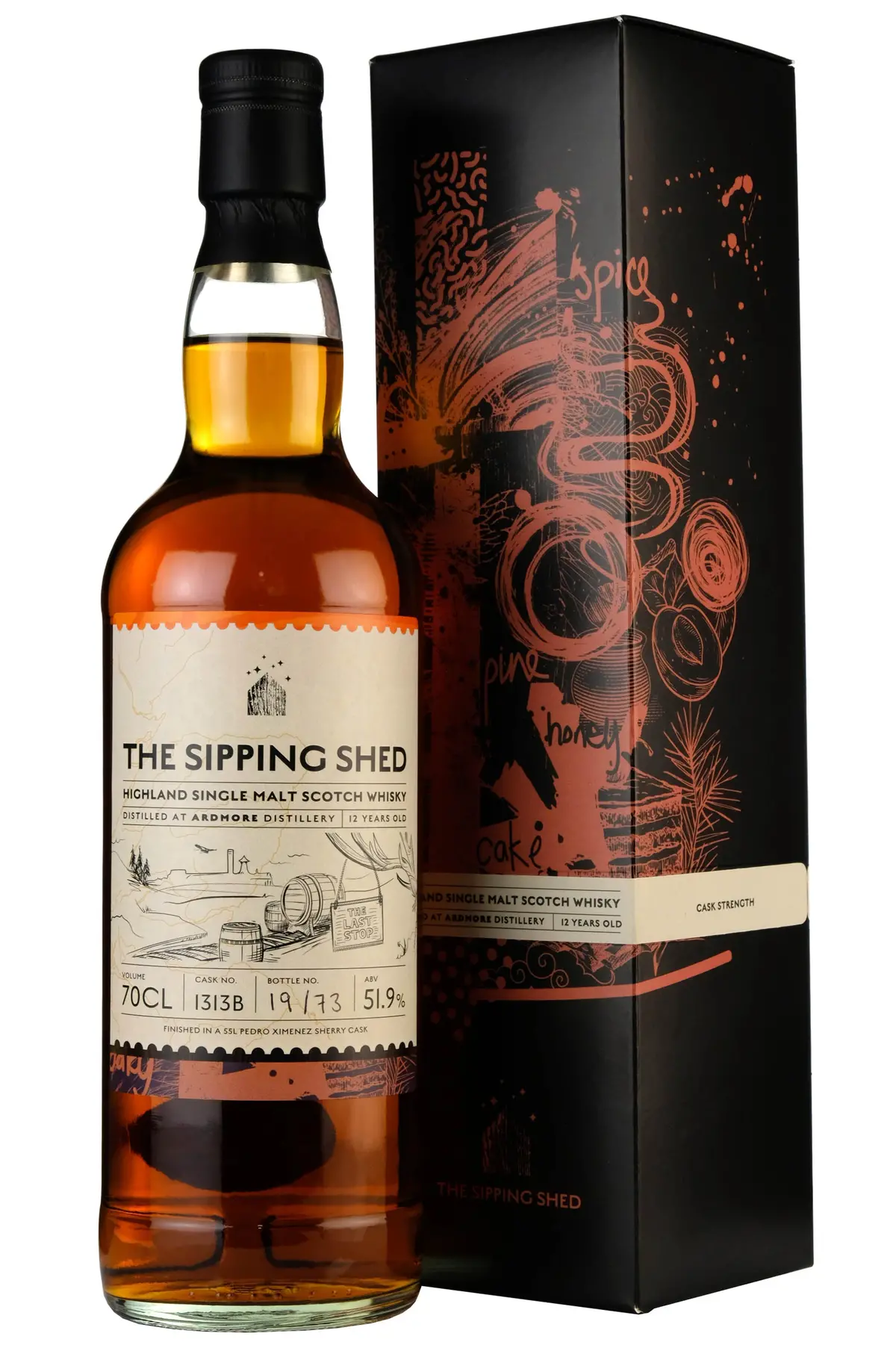 Ardmore 2009-2021 | 12 Year Old The Sipping Shed Single Cask 1313B 1