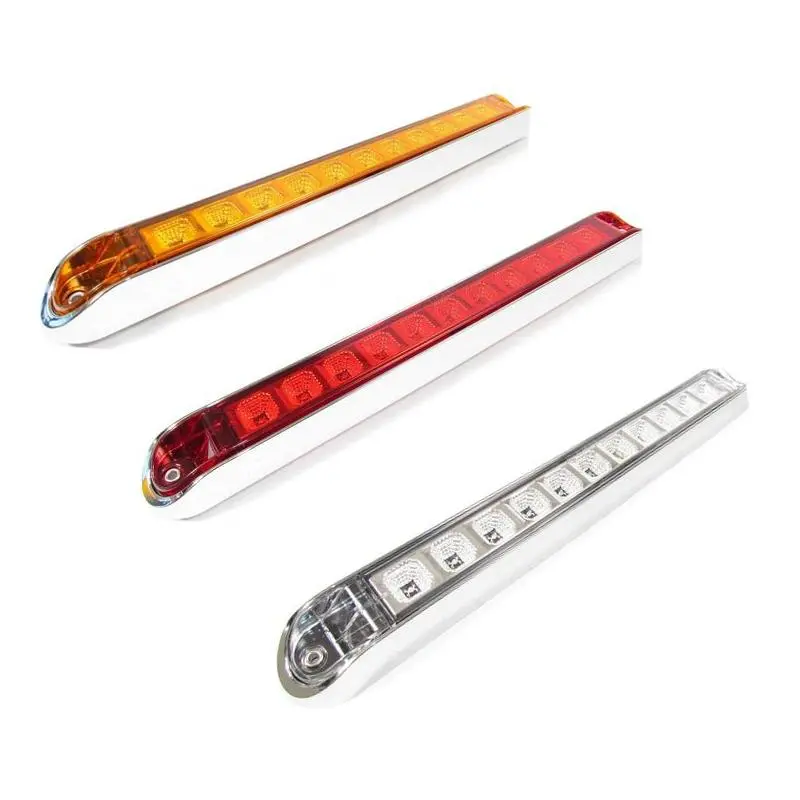 Fortpro 17-6/8" X 2-1/8" Led Light Bar With 11 Leds And Chromed Bezel 1